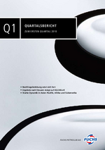Cover des Zwischenberichtes Q1 2010 der FUCHS PETROLUB SE