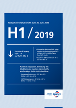Cover des Halbjahresfinanzberichtes H1 2019 der FUCHS PETROLUB SE