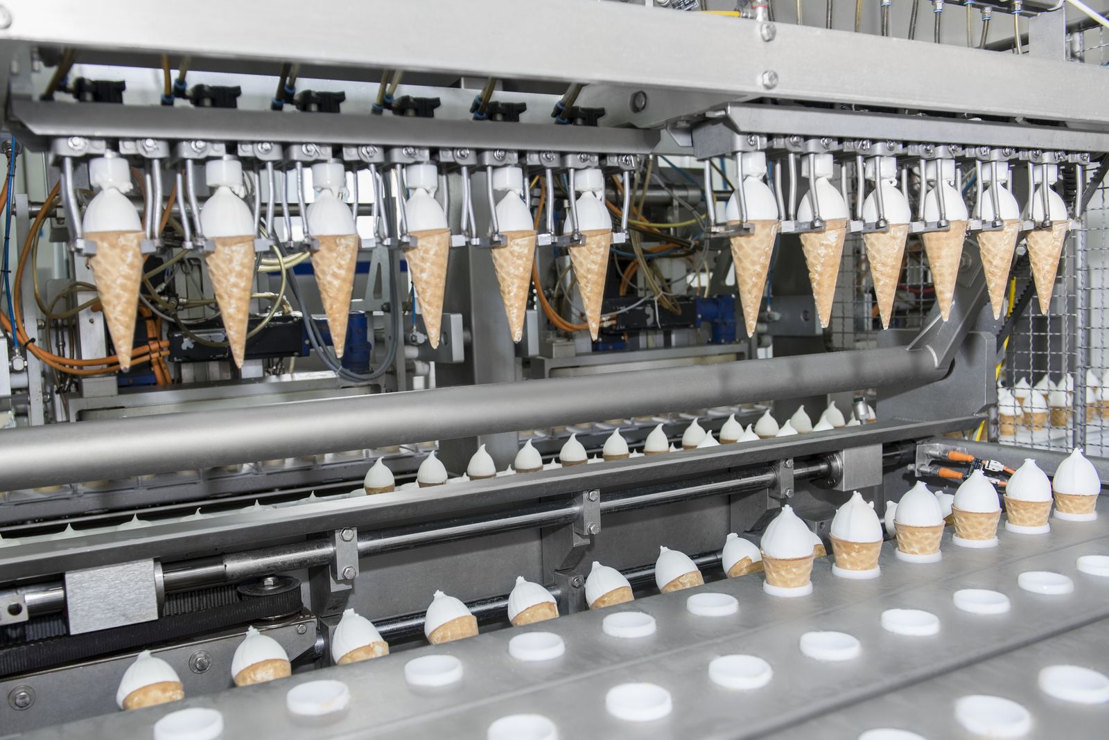 Cone,Ice,Cream,Production