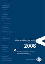 Cover of the Interim Report Q3 2008 of FUCHS PETROLUB SE