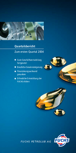 Cover des Zwischenberichtes Q1 2004 der FUCHS PETROLUB SE