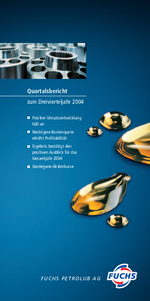 Cover des Zwischenberichtes Q3 2004 der FUCHS PETROLUB SE