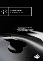 Cover of the Interim Report Q3 2012 of FUCHS PETROLUB SE
