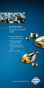 Cover of the Interim Report 2004 Q3 of FUCHS PETROLUB SE