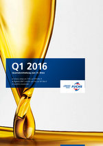 Cover der Quartalsmitteilung Q1 2016 der FUCHS PETROLUB SE