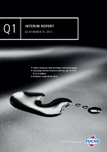 Cover of the Interim Report Q1 2012 of FUCHS PETROLUB SE