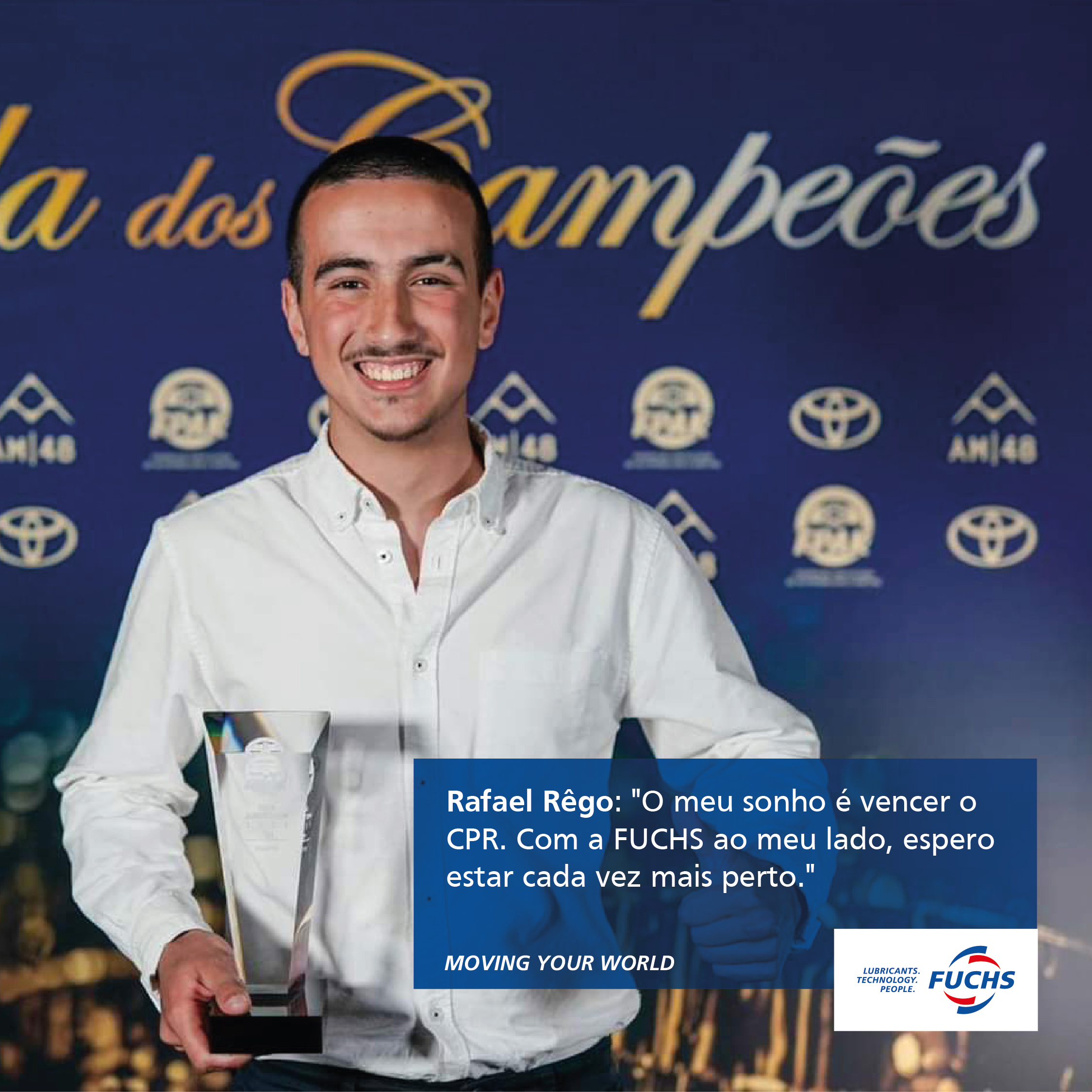 FUCHS supports 18-year-old driver Rafael Rêgo FUCHS supports 18-year-old driver Rafael Rêgo