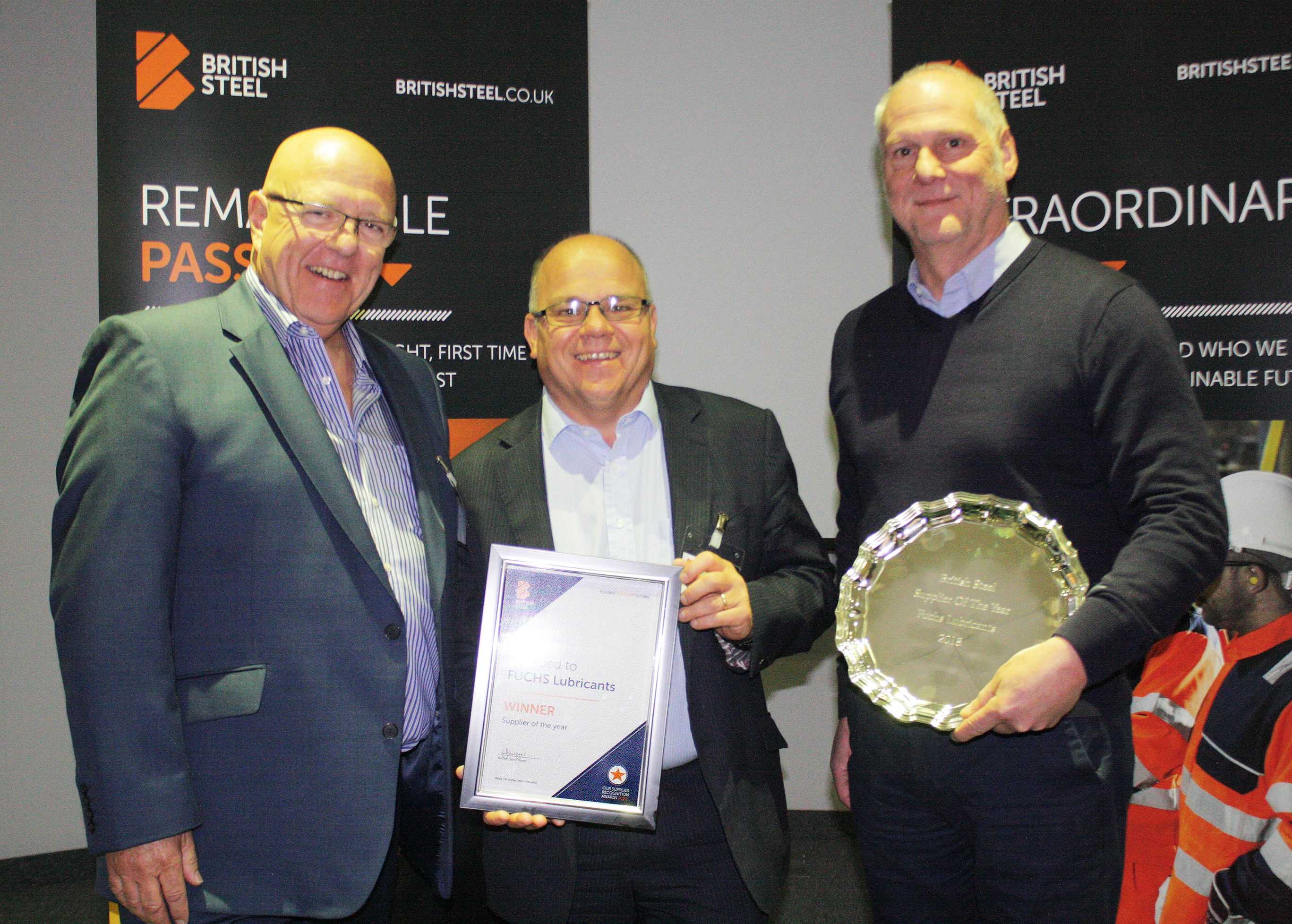 FUCHS (UK) wins British Steel Supplier Recognition Awards 2018