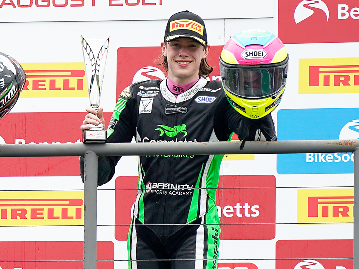 Podium for Owen Jenner at Cadwell
