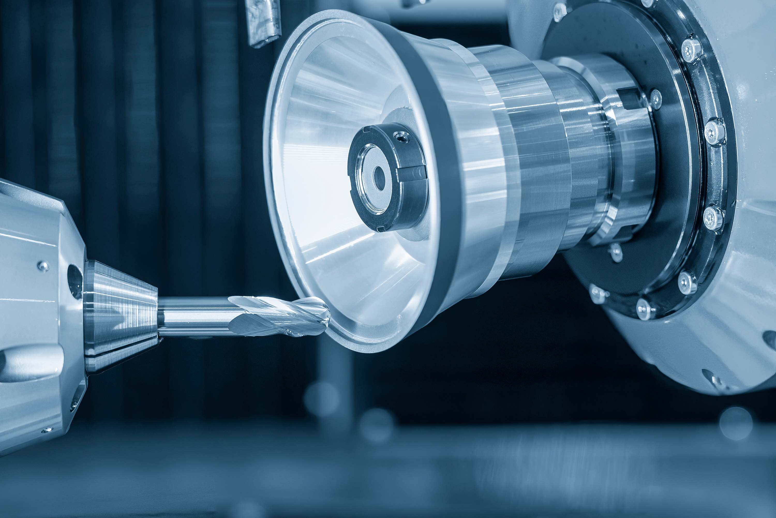 The ball end mill tool regrinding process on regrinding machine. 